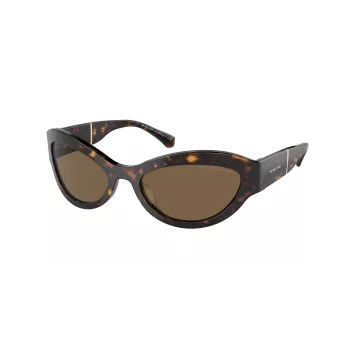 Okulary przeciwsłoneczne Michael Kors dla kobiet MK2198-300673, oprawka z ciemnego szylkretowego acetatu, brązowe soczewki gradientowe 59 mm