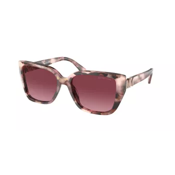 Okulary przeciwsłoneczne Michael Kors dla kobiet MK2199-39468H, oprawka z ciemnego szylkretowego acetatu, brązowe soczewki gradientowe 55 mm