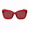 Okulary przeciwsłoneczne Michael Kors dla kobiet MK2267UCHERRY - Oprawka wiśniowa z acetatu, soczewki gradientowe szare, 56 mm