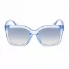Okulary przeciwsłoneczne Michael Kors damskie MK2268UCORNFL - Oprawa acetatowa w kolorze chabrowym, soczewki gradientowe szare, 54mm
