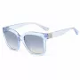 Okulary przeciwsłoneczne Michael Kors damskie MK2268UCORNFL - Oprawa acetatowa w kolorze chabrowym, soczewki gradientowe szare, 54mm
