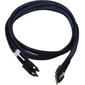 Microchip Adaptec Wewnętrzny kabel NVMe 1x SFF-8654 x8 do 2x SFF-8612 x4 (OCuLink) 0,8 m SlimSAS do OCuLink dla dysków NVMe