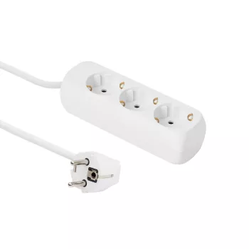 MICROCONNECT 3-drożne gniazdo Schuko 1.5m biały