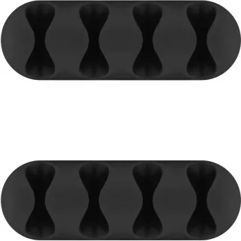 Microconnect CABLEMANA-16 Organizer kabli, samoprzylepny, 5 kanałów, czarny, 2 sztuki