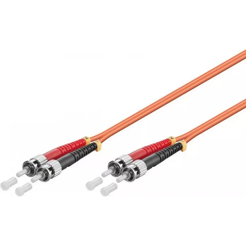 Microconnect FIB112002-2 ST/UPC do ST/UPC OM2 Duplex Multimode Fiber Patch Cable, 2m, Pomarańczowy