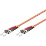 Microconnect FIB112002-2 ST/UPC do ST/UPC OM2 Duplex Multimode Fiber Patch Cable, 2m, Pomarańczowy
