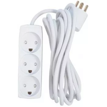 Microconnect GRU033WDK Przedłużacz zasilający 3m – 3 gniazda Schuko, 16A, 3680W, do użytku wewnętrznego, biały