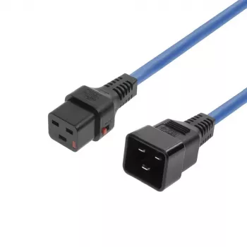 MicroConnect MC-C19C20LOCK-1M-B Blokujący przewód zasilający IEC C20 do C19 1m Czarny