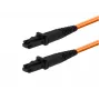 MICROCONNECT MTRJ/UPC do MTRJ/UPC 0,5m OM1 Duplex Fiber Patch Cable, Pomarańczowy