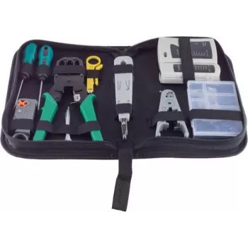 MicroConnect Network Cable Tester Set 10 (CAB-TEST5) z testerami RJ45, RJ11/RJ12, BNC, USB i 8 zdalnymi identyfikatorami