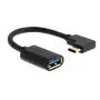 MICROCONNECT Kabel USB-C kątowy męski do USB 3.0 Type-A, 0,5m, czarny
