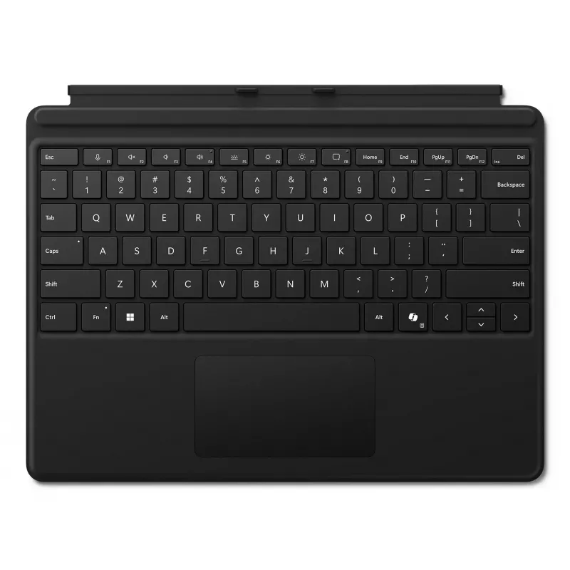 Microsoft Surface Pro Keyboard - Klawiatura z touchpadem - Podświetlana - QWERTY - Angielska - Czarna - do Microsoft Surface Pro 8, Pro 8 dla firm, Pro 9, Pro 9 dla firm, Pro 10 dla firm, Pro (11. edycja)