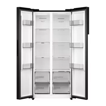 Midea MDRS619FIE45 Side by Side Lodówka, 460 L, No Frost, Dark Inox, Klasa Energetyczna E