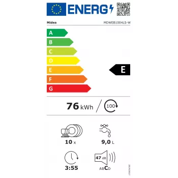 Midea MDWEB1004LS-W Robot Sprzątający z Nawigacją Laserową LDS, Siłą Ssania 4000 Pa, Mopowaniem Sonicznym, Baterią 5200 mAh, Sterowanie Aplikacją i Głosem, Biały