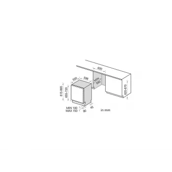 Midea MDWEB1403MB-WS zmywarka do zabudowy, 14 kompletów, C, 44 dB
