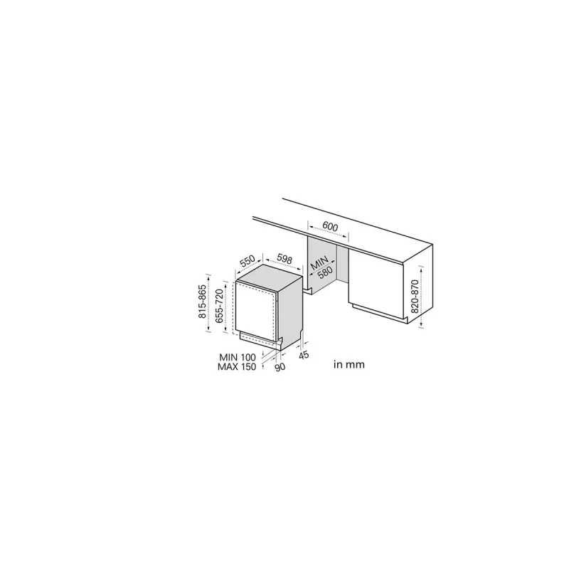 Midea MDWEB1403MB-WS zmywarka do zabudowy, 14 kompletów, C, 44 dB
