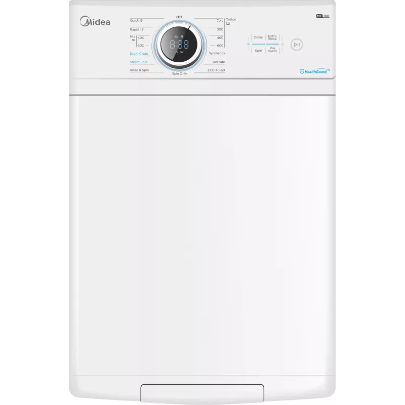 Pralka ładowana od góry Midea MF100T70BA10/W-HR, 7 kg, 1200 obr/min, funkcja pary, biała