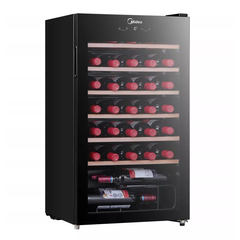 Midea Wine Cooler MDRW150FGG22W Freestanding 34 Butelki Czarny
