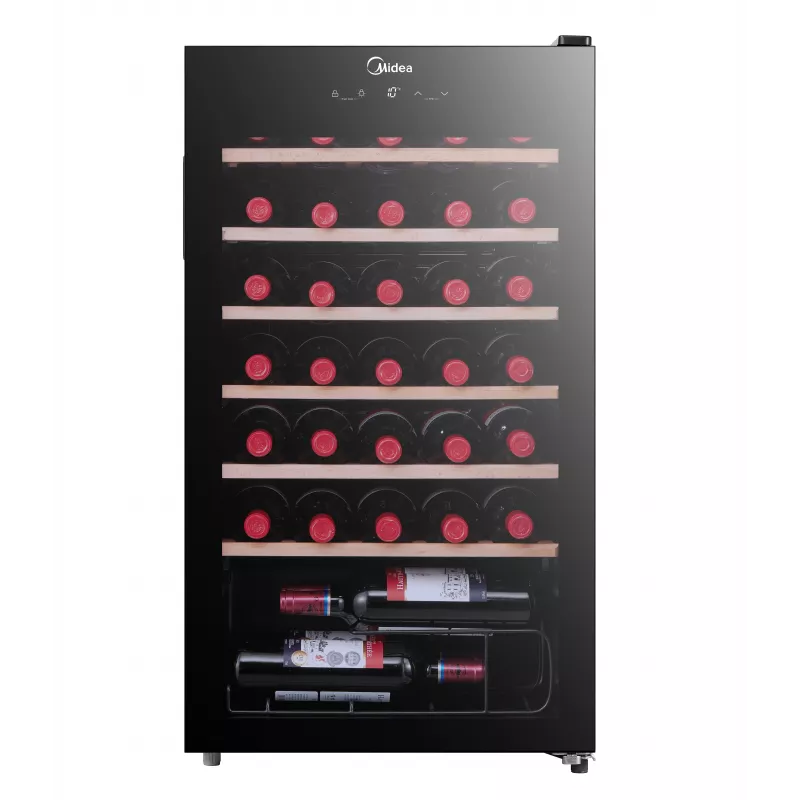 Midea Wine Cooler MDRW150FGG22W Freestanding 34 Butelki Czarny