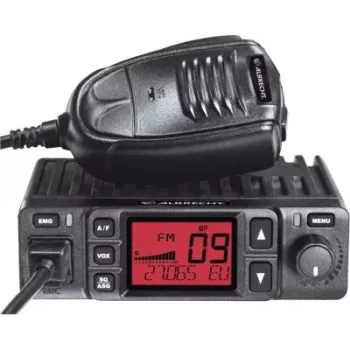 Midland Albrecht AE 6290 Mobilne Radio CB z Repeaterem, VOX, 40 Kanałów AM/FM, 12/24V, Czarny 12629