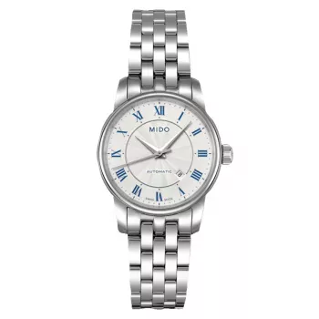 MIDO Baroncelli III Ladies Automatic Watch 29mm Stainless Steel Silver Dial M76004211