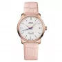 MIDO Baroncelli III Lady Automatic Watch 33mm Rose Gold PVD Stainless Steel Silver Dial Brown Leather Strap M027207360100