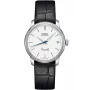 MIDO Baroncelli Lady Automatyczny Zegarek 33mm Stal Nierdzewna Biała Tarcza Czarny Skórzany Pasek M027207160100