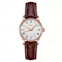 Zegarek MIDO Baroncelli Lady Quartz 29mm Stal nierdzewna z powłoką PVD w kolorze żółtego złota, srebrna tarcza
