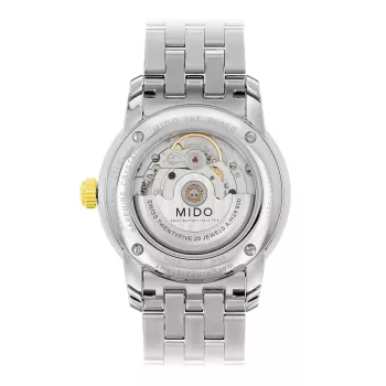 Zegarek męski MIDO M86009261 Baroncelli III 38mm Automatyczny Srebrna Tarcza Czarna Skóra
