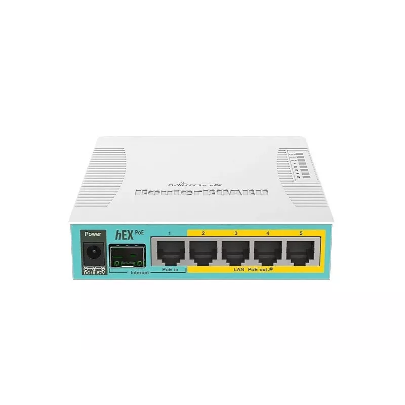 MikroTik hEX PoE Gigabit Ethernet Router Biały