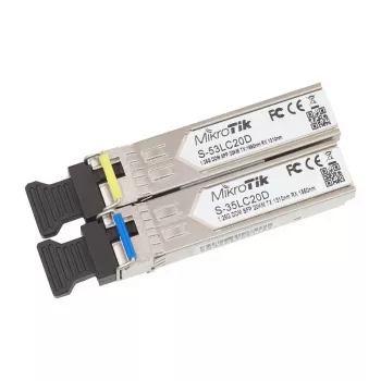 Moduł SFP MikroTik S-35LC20D BiDi, 1,25G jednomodowy LC simplex, 20km, 1310nm/1550nm, DDM