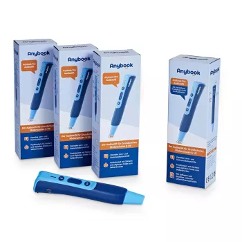 MILLENNIUM 2000 Anybook Pro Class Set - 10 edukacyjnych piór audio z 16 GB, USB-C, słuchawkami i walizką