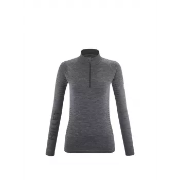 MILLET Damski termoaktywny top z połową zamka Drynamic Warm - grafitowy - XS/S