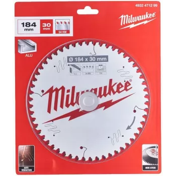 Tarcza do cięcia Milwaukee 184x30x2.4x54T Aluminium CSB P W