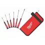Milwaukee Zestaw wkrętaków precyzyjnych, 6-częściowy, Phillips PH00/PH0, płaskie 2.5/3.0/4.0mm, Torx T10, chromowane