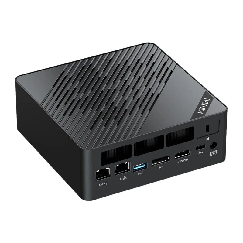 MINIX ER937-AI Barebone Mini PC z AMD Ryzen 7 3750H, 4 rdzenie/8 wątków, Radeon Vega 10, podwójny Gigabit LAN, Wi-Fi 5, montaż VESA