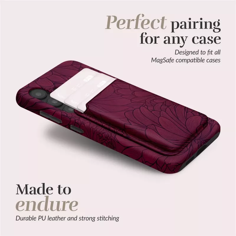 MIO Berry Blooms Magsafe Case Compatible Card Holder