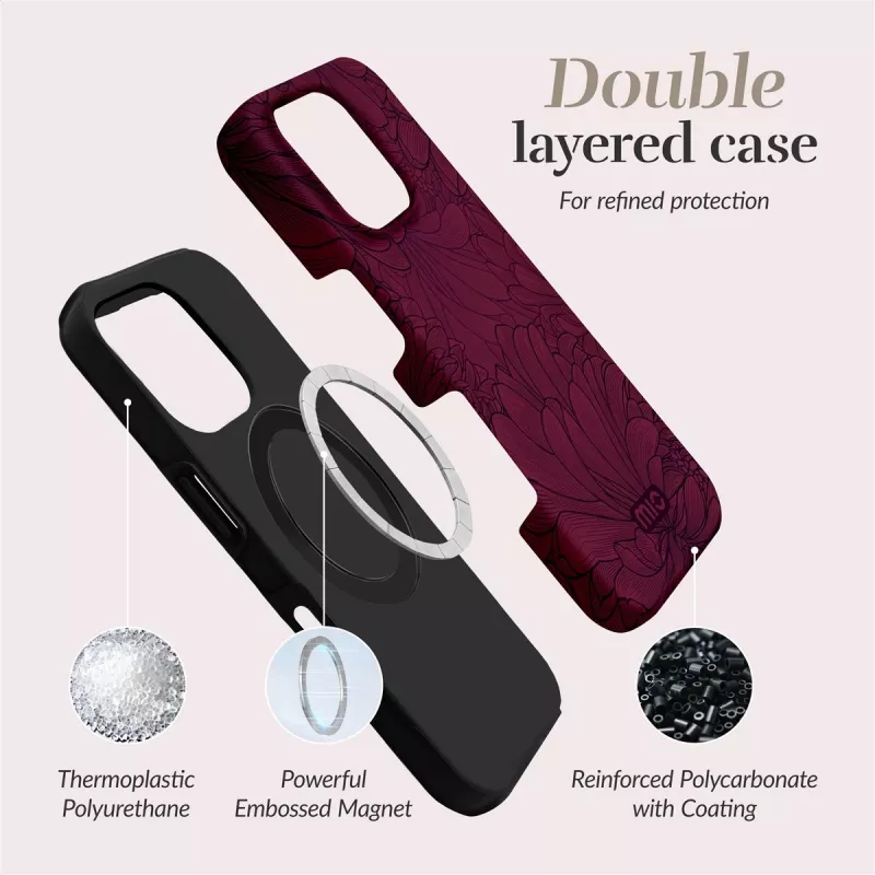 MIO Berry Blooms MagSafe Case Compatible for iPhone 16 Plus