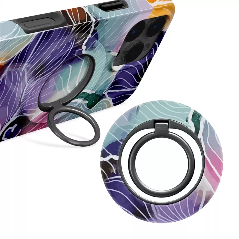 Uchwyt pierścieniowy MIO Flowers kompatybilny z etui MagSafe