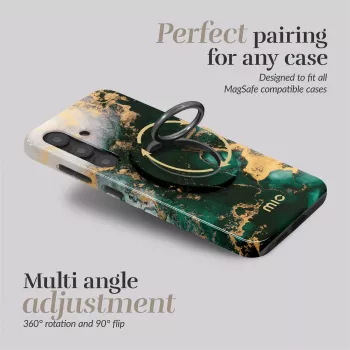 MIO Green Marble Magsafe Case Compatible Ring Holder