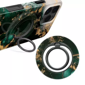 MIO Green Marble Magsafe Case Compatible Ring Holder
