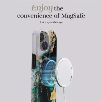 Etui MIO Green Marble kompatybilne z Magsafe do iPhone 16 Plus