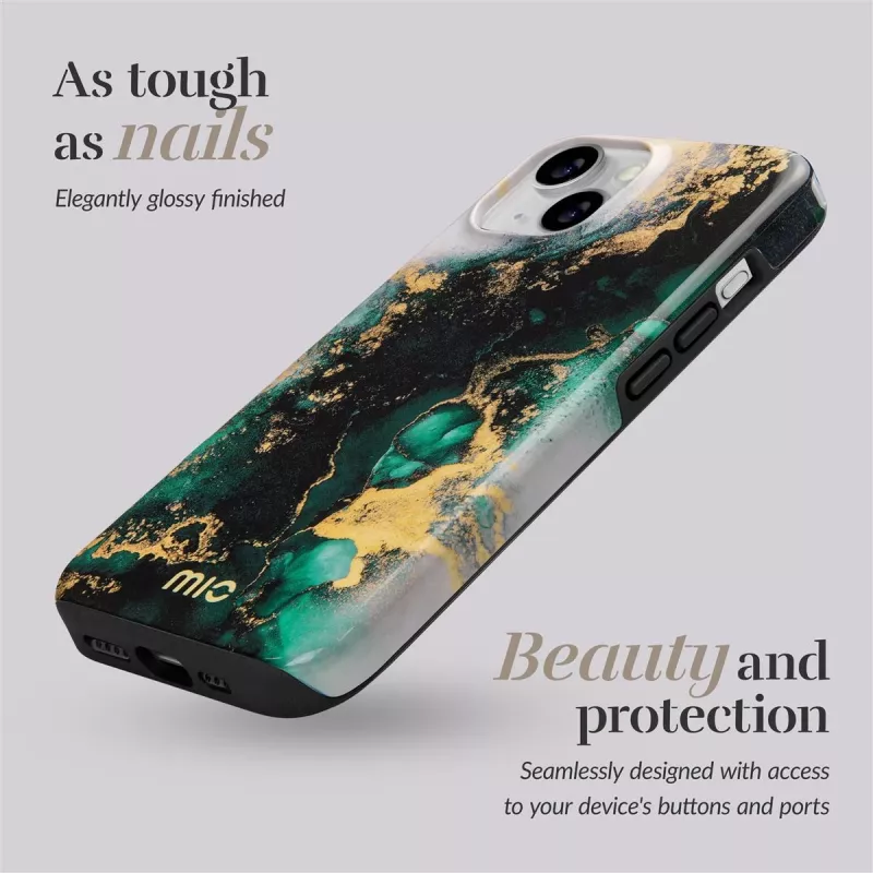 Etui MIO Green Marble kompatybilne z Magsafe do iPhone 16 Plus