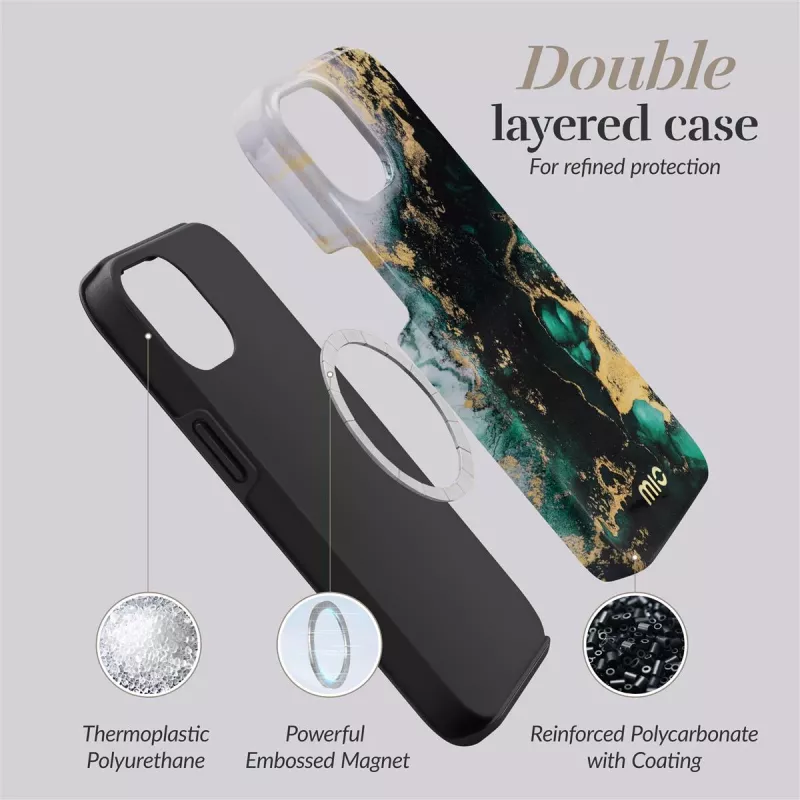 MIO Green Marble Magsafe Compatible dla iPhone 16