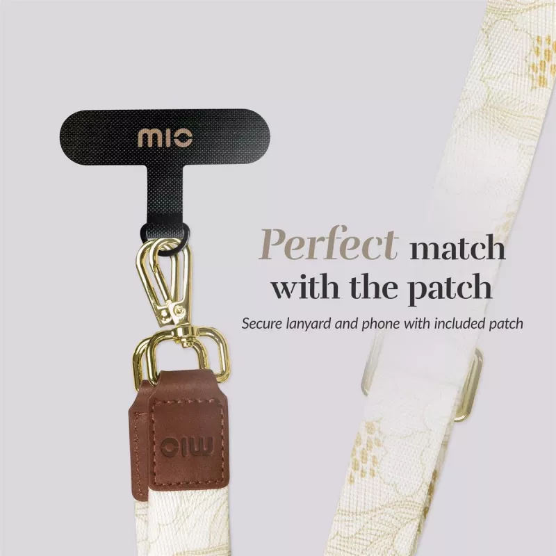 MIO Lanyard Strap White Roses