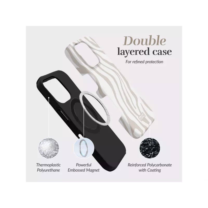 MIO Sandy Zebra Magsafe Case Compatible for iPhone 17 Pro Max
