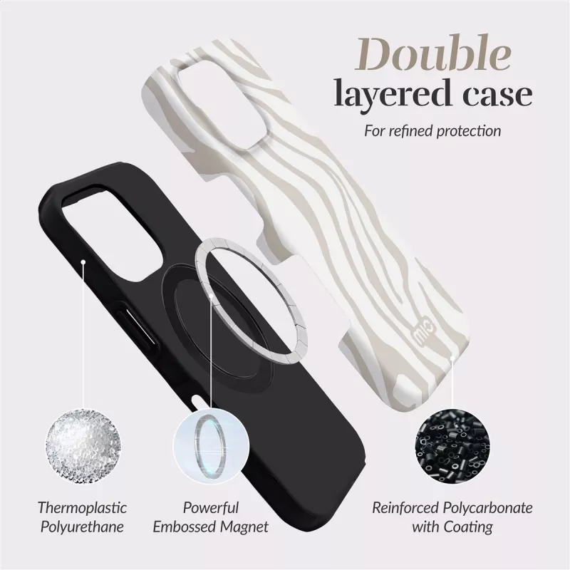 MIO Sandy Zebra Magsafe Case Compatible for Samsung S25 5G