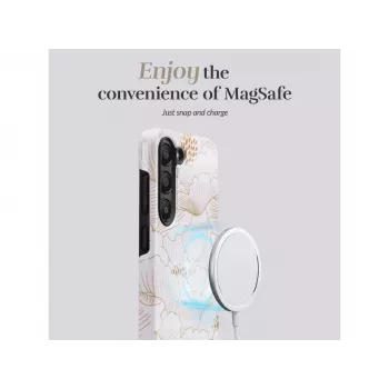 MIO White Roses Magsafe Compatible Case for Samsung S24 5G