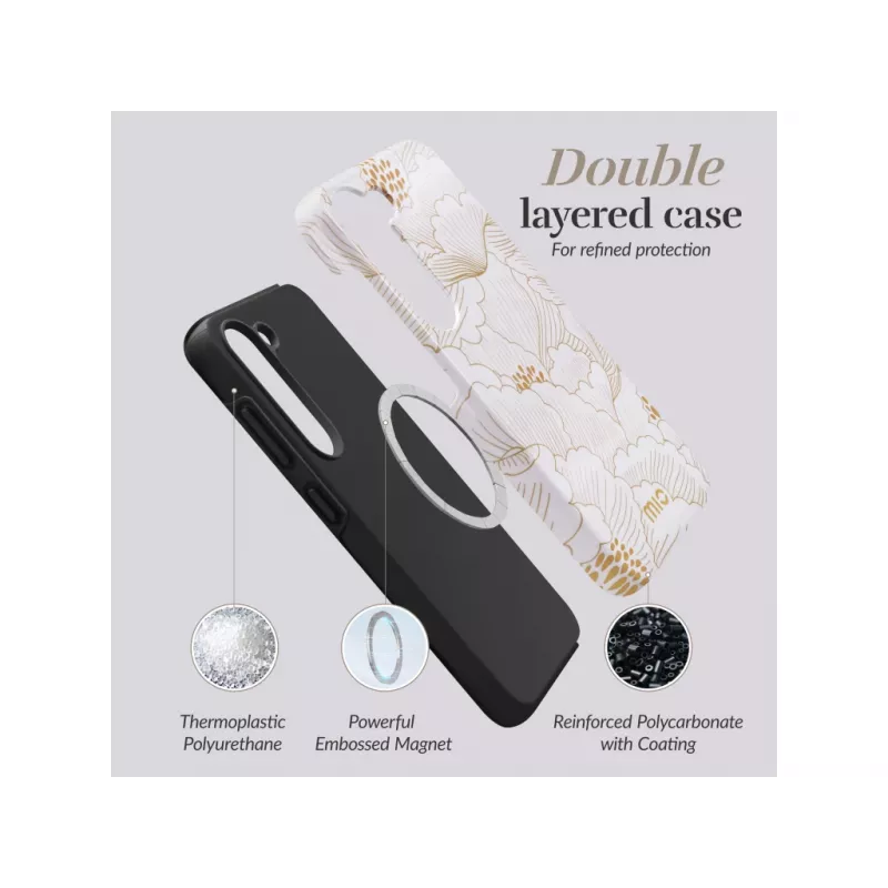 MIO White Roses Magsafe Compatible dla Samsung S25 5G