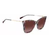 Okulary przeciwsłoneczne MISSONI damskie motylkowe MIS0106SX193X - brązowa wzorzysta oprawka acetatowa, brązowe soczewki gradientowe, ochrona UV400